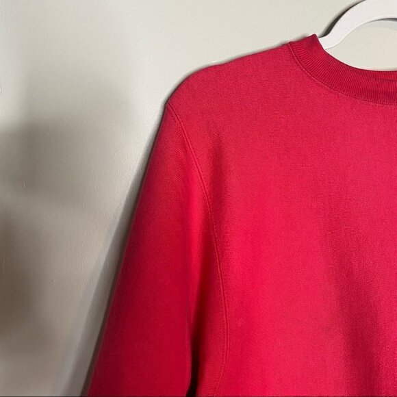 Vintage 90s Champion Reverse Weave Pink Made In USA Sweatshirt Large FLAWED - Picture 2 of 7